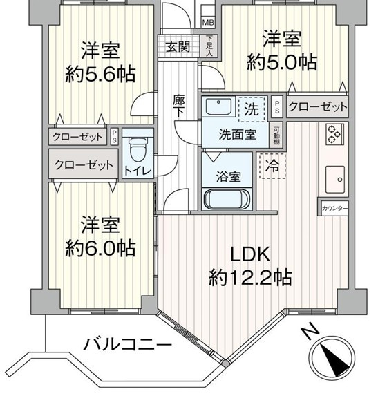 グリーンキャピタル岩切の間取り