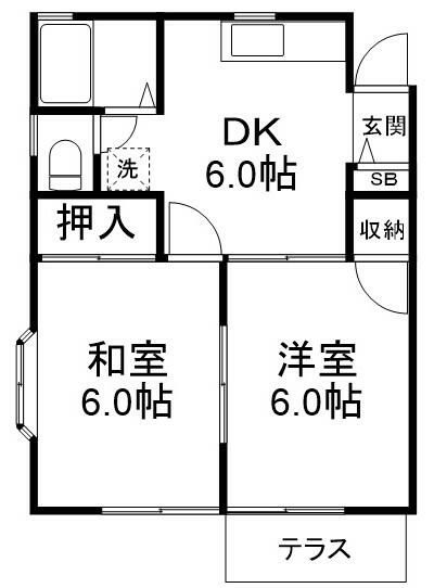 グリーンハイツＡの間取り