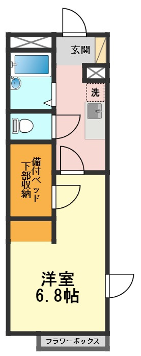 レオパレスヴェルレーヌの間取り