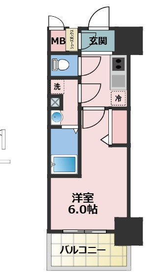 エスリード大阪イーストエッジの間取り