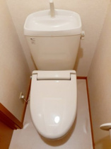 落ち着いた色調のトイレです