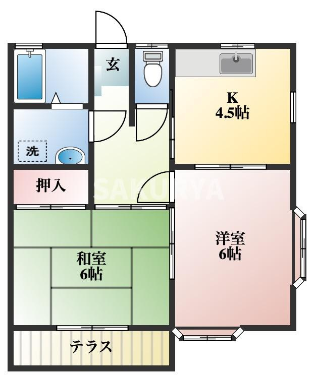 コーポ福居の間取り