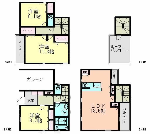 津田沼６丁目貸家の間取り