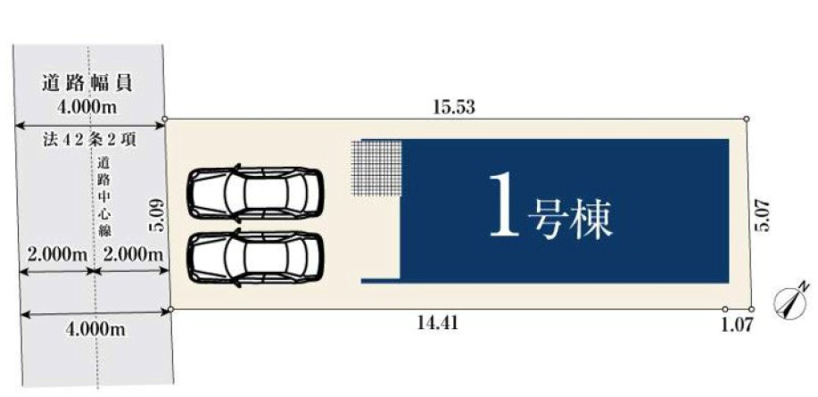 新築／和光市白子2丁目の区画図|駐車スペースあり（車種による）