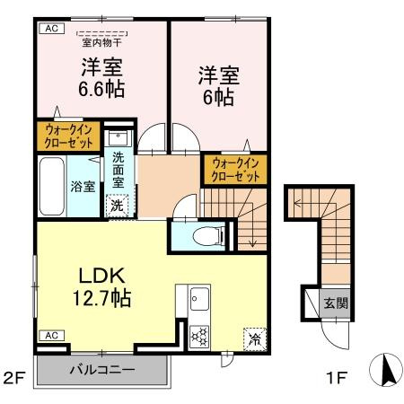 フォルテーヌ・イイクラⅡの区画図