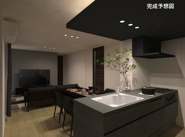 熊本市中央区水前寺１丁目の賃貸マンションの居間・リビング
