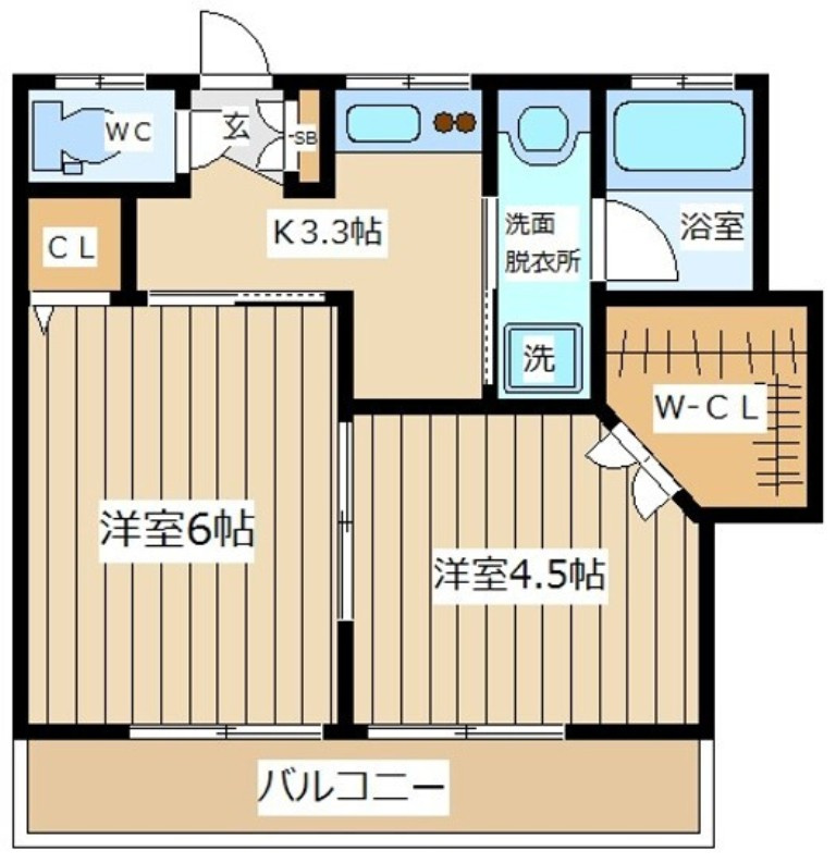 メゾン・ド・フルールA・Bの間取り
