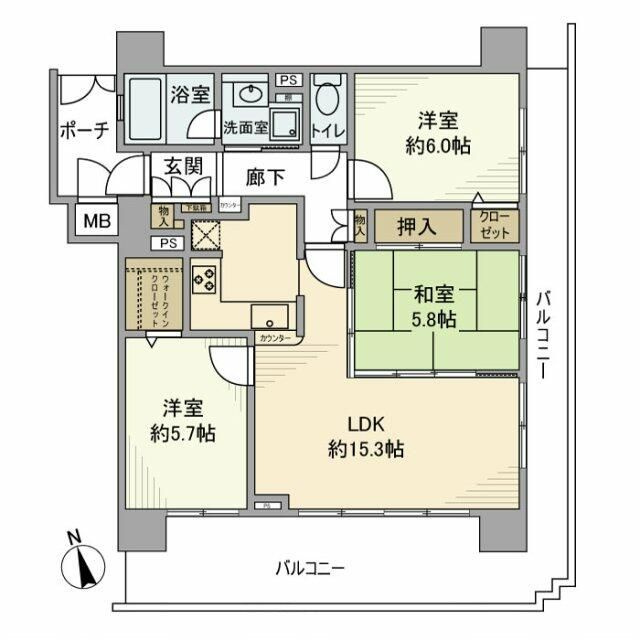 コスモ上野ロイヤルフォルムの間取り
