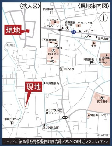 クレイドルガーデン藍住町住吉第1の地図