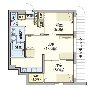 （シニア限定）ヘーベルVillage逗子の間取り|シニアに優しい充実した設備