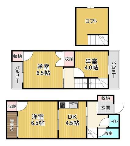 【間取り】 | 蒲生2丁目貸テラス
