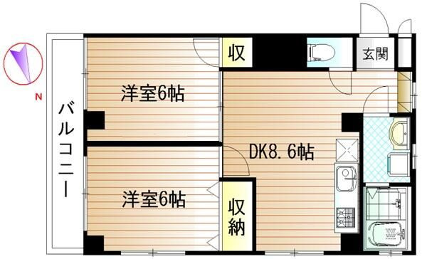 シャトー晴偕の間取り