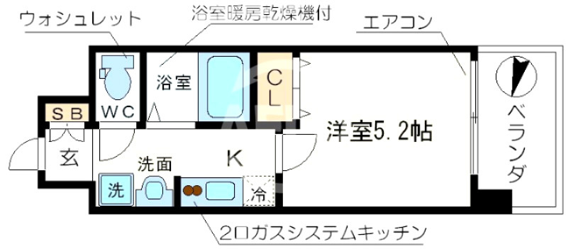 エスリード南堀江リバーサイドの間取り|エスリード南堀江リバーサイド　間取り