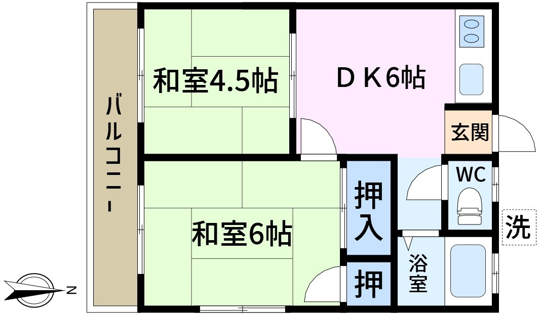 大蔵ハイツの間取り