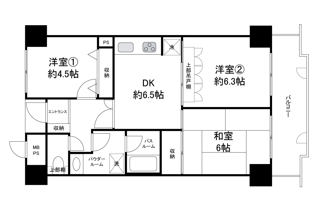 ライオンズマンション和泉上町の間取り|現状でのお引渡し。定額リフォームパック（オプション）利用可。詳細はお問合せください。