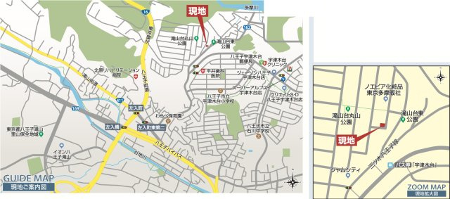 『八王子市新築戸建て』八王子市丸山町5-1【仲介手数料無料】の地図|～仲介手数料無料☆八王子ひなた不動産～八王子市丸山町　新築戸建て