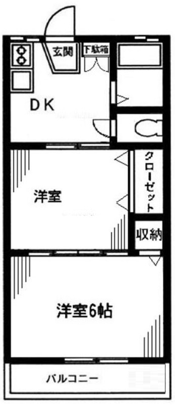 第２ヒルズハウスの間取り|間取りです。