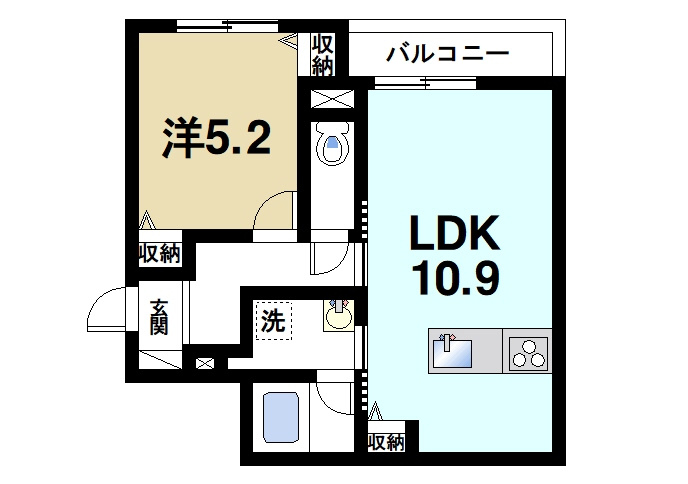 Lene　Cricca西大寺Ⅲの間取り