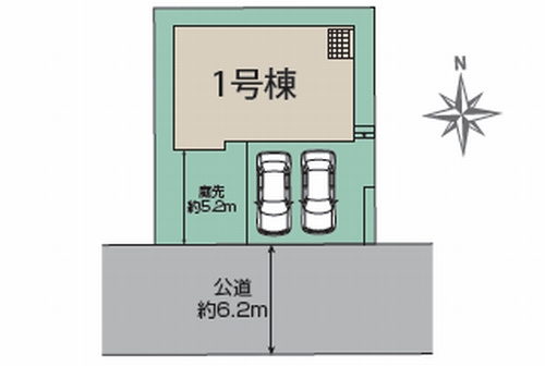 【仲介手数料０円】茅ヶ崎市松風台　新築一戸建ての区画図|茅ヶ崎市松風台　新築一戸建て