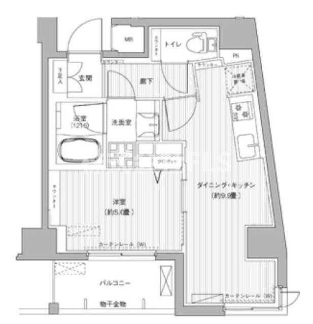 中央区東日本橋１丁目の賃貸マンションの間取り