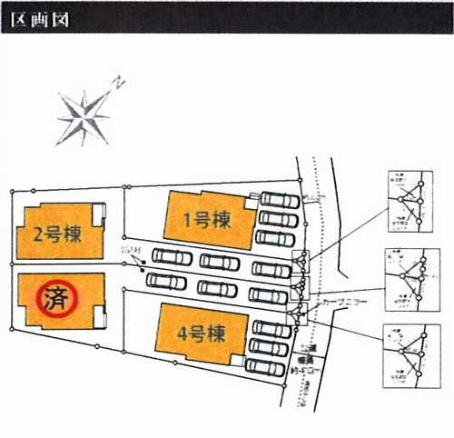 大和市福田11期　新築戸建全4棟　1号棟の区画図