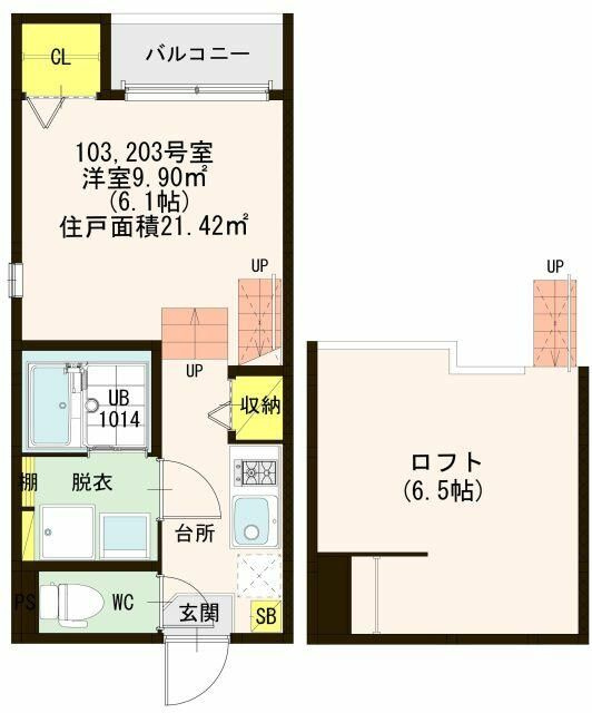 Ｌｕｍｉｅｒｅ亥鼻の間取り