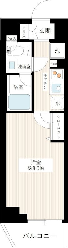 ハイズクレセール清澄白河の間取り