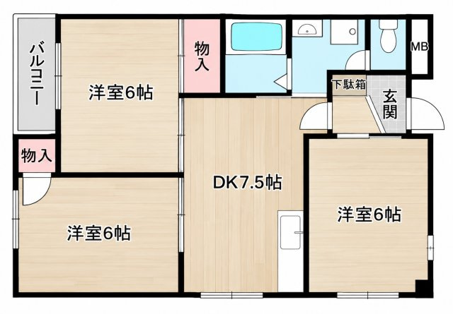 フルールハイツの間取り