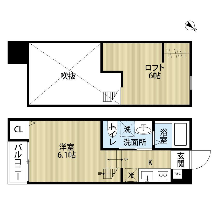 所沢市上新井２丁目のアパートの間取り