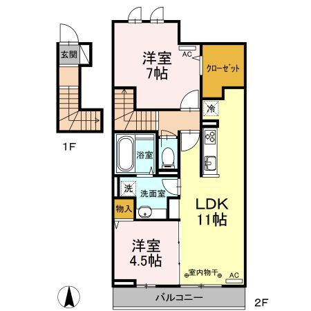 Fika　Ⅱの間取り