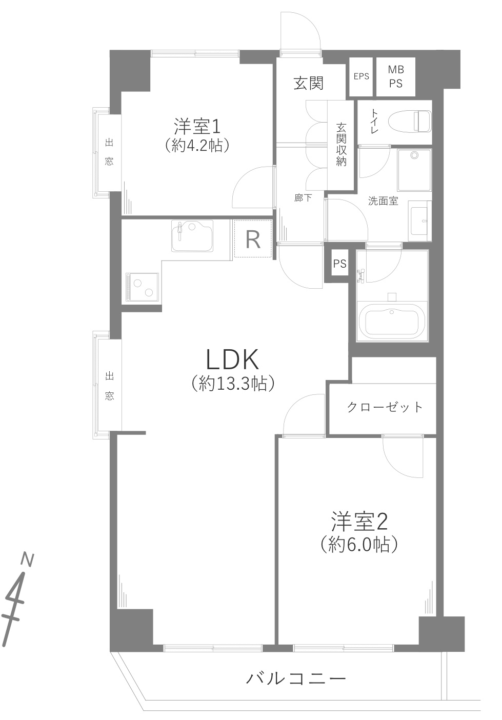 ライオンズマンション上大岡第6の間取り