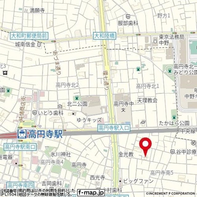 トップ高円寺の地図