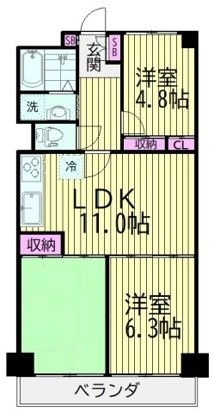 大森海岸ハウスの間取り|間取りです。