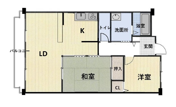 チサンマンション紀の川の間取り