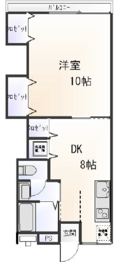 磯崎ハイツの間取り|間取りです。
