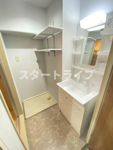 大阪市東淀川区西淡路３丁目の賃貸マンションの洗面所