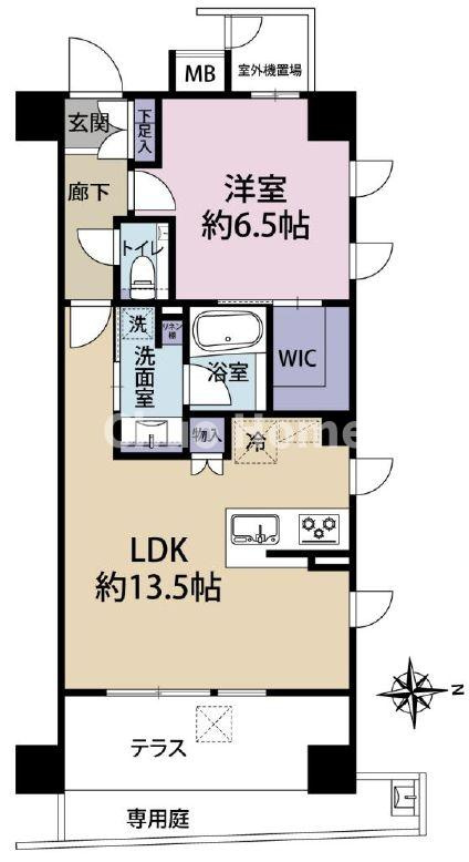 プレジール尾久ステーションマークスの間取り|角部屋住戸につきまして日当たり・通風良好