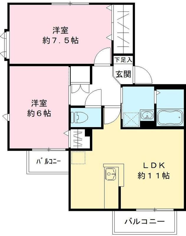 シャルマン　Ａの間取り