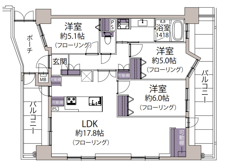 シティライフ呉服町の間取り