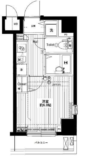 ガーラ・ステーション新富町の間取り|間取りです。