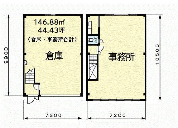 神爪１丁目倉庫付事務所Ａの間取り