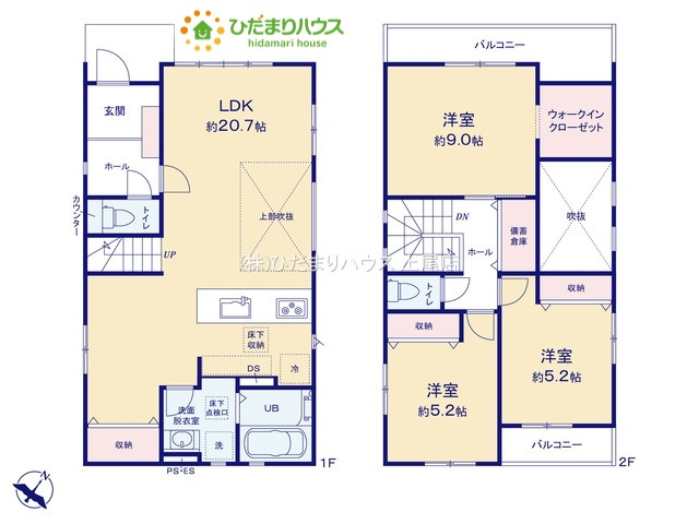 上尾市上12期　新築戸建　01の間取り