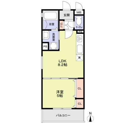 フォレストクリエオーレ城垣町弐番館の間取り
