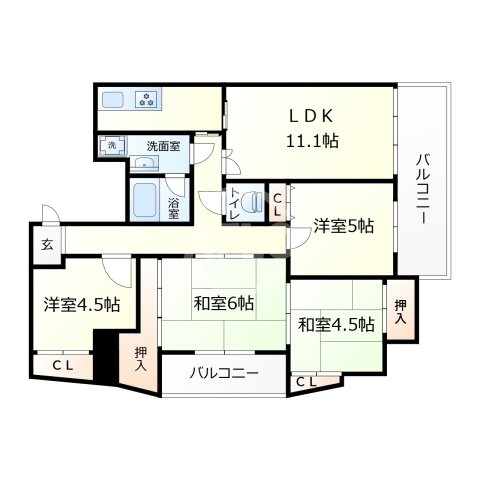 ジュネスニッコー　北巽小学校区の間取り|ジュネスニッコー　間取り