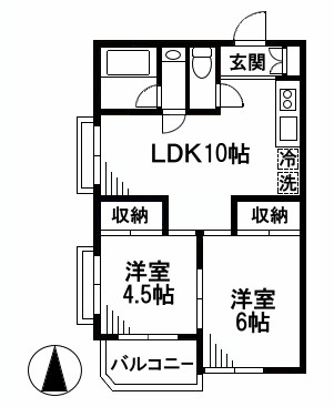 クランツ目黒の間取り