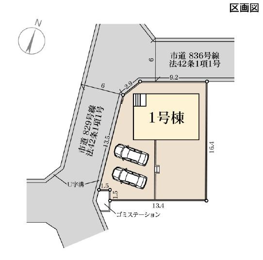 ひたちなか市東石川第14　新築戸建の区画図
