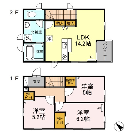 ひばりが丘戸建　B棟の間取り