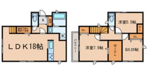 田園調布本町貸家の間取り|間取り
