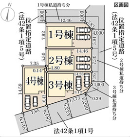 リーブルガーデン枚方市交北1丁目の区画図
