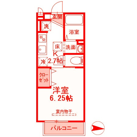 茅ヶ崎市浜竹１丁目のアパートの間取り